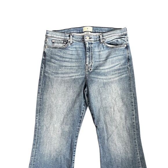 7 For All Mankind Tailorlessa Dojo Flare Jean • Size 34 • Light Wash • Wide Leg - Picture 2 of 10